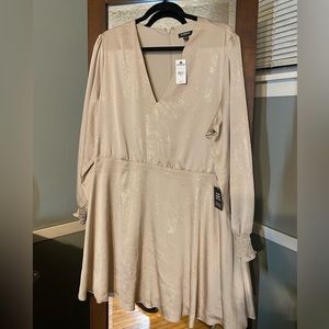 NWT Express Champagne Dress with gold glitter specs. Size XL. New with tags.